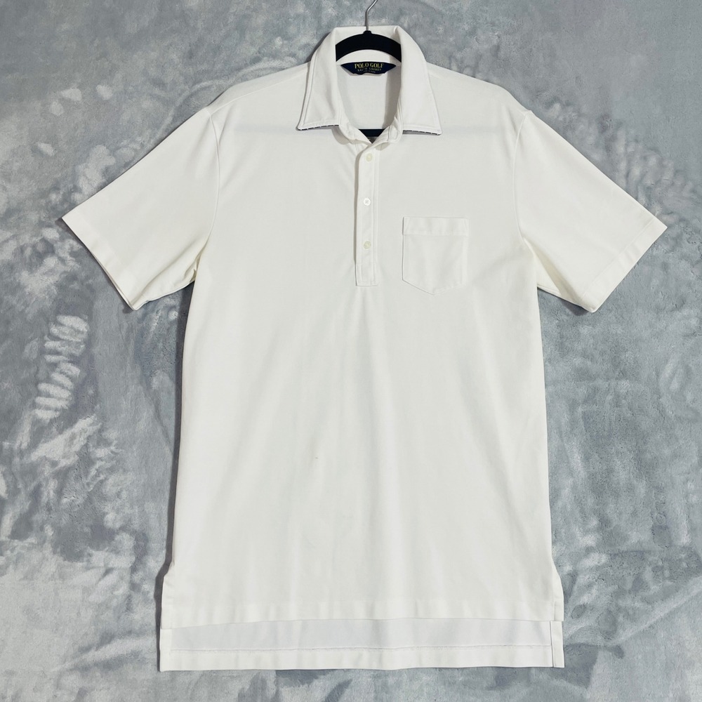 Polo Golf Ralph Lauren Polo Shirt Mens M White Excellent Pique Pocket SS